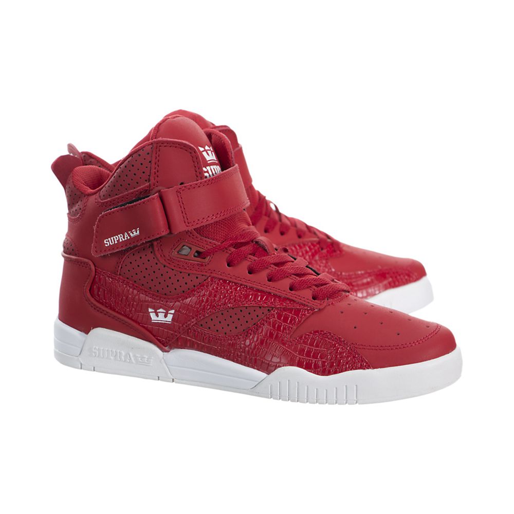 Baskets Montantes Supra Bleeker Rouge Cardinal/White Homme | MTI-25103084